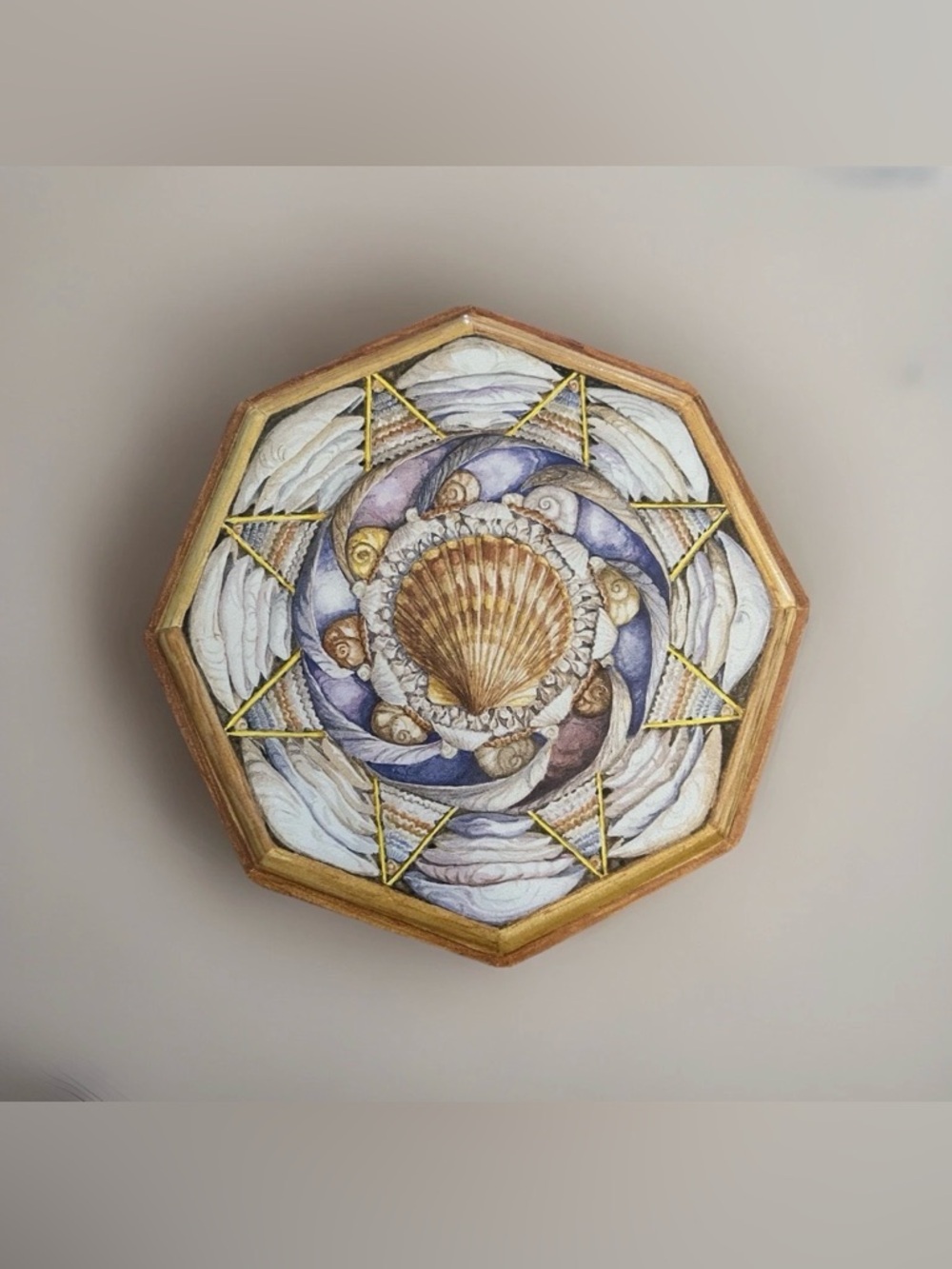 Sea Shell Box Metal w Shell Necklaces Coastal Beach Decor Lot Sailors Valentine